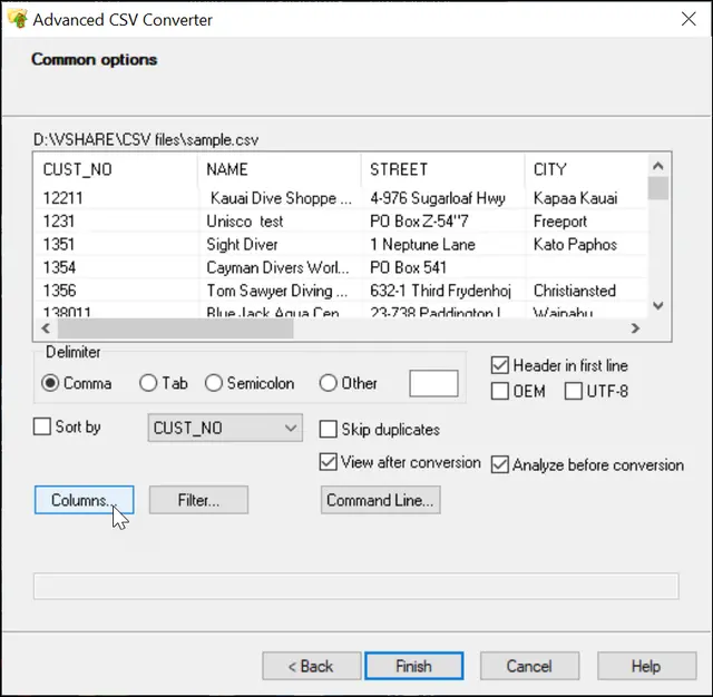 Advanced CSV Converter screenshots
